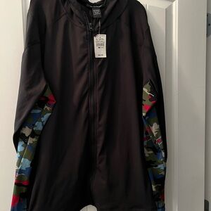 Ashley Stewart Black Zip-Up Jacket